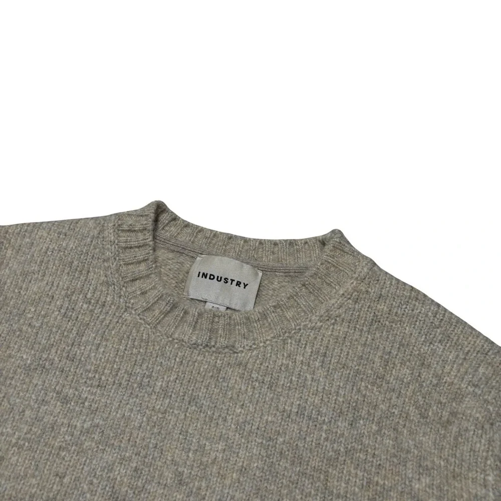 INDUSTRY‎ Men's Acrylic Blend Crewneck Knit Sweater Beige Size Small 21 x 27